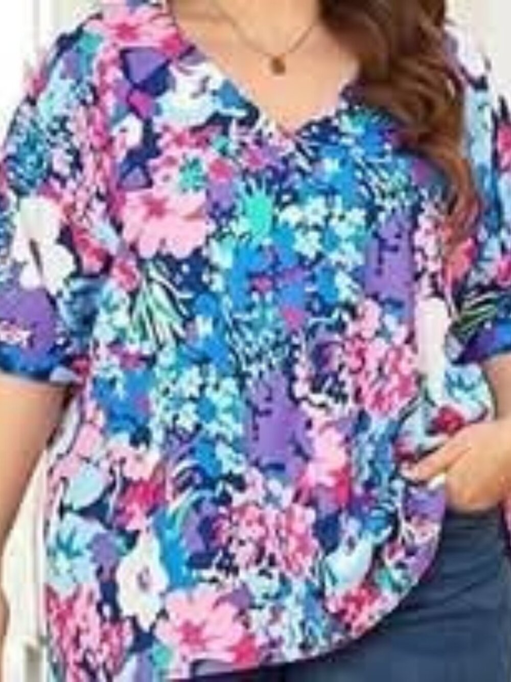 Plus Size Floral Top